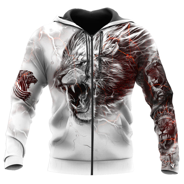 Lion Tattoo Thunder 3D All Over Printed Unisex Shirts