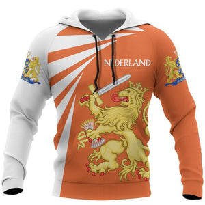 Nederland Lion Hoodie Coat Of Arms-Apparel-Phaethon-Hoodie-S-Vibe Cosy™