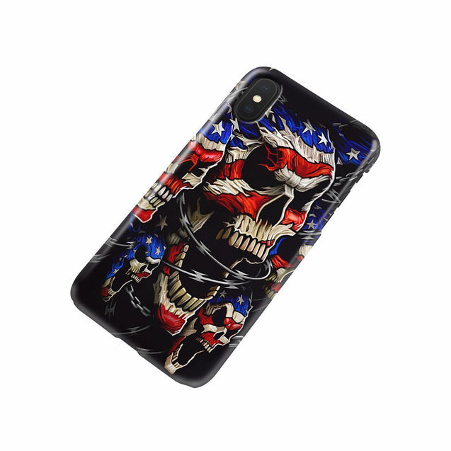 Patriotic Skull Phone Case-Phone Case-wc-fulfillment-iPhone X-Vibe Cosy™