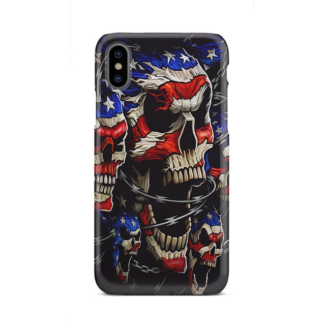 Patriotic Skull Phone Case-Phone Case-wc-fulfillment-iPhone X-Vibe Cosy™