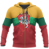 Lithuania - Lietuva Superhero Hoodie-Apparel-Phaethon-Zipped Hoodie-S-Vibe Cosy™