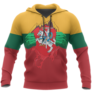 Lithuania - Lietuva Superhero Hoodie-Apparel-Phaethon-Hoodie-S-Vibe Cosy™