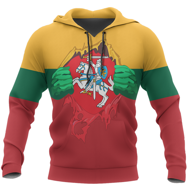 Lithuania - Lietuva Superhero Hoodie-Apparel-Phaethon-Hoodie-S-Vibe Cosy™