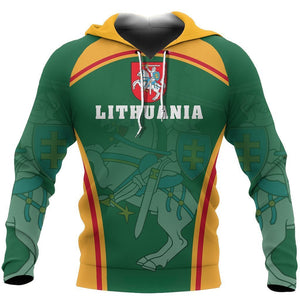 Lithuania Coat Of Arms Hoodie - Sport Style-Apparel-Phaethon-Hoodie-S-Vibe Cosy™