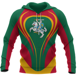 Lithuania Flag Hoodie Cannon Style-Apparel-Phaethon-Hoodie-S-Vibe Cosy™