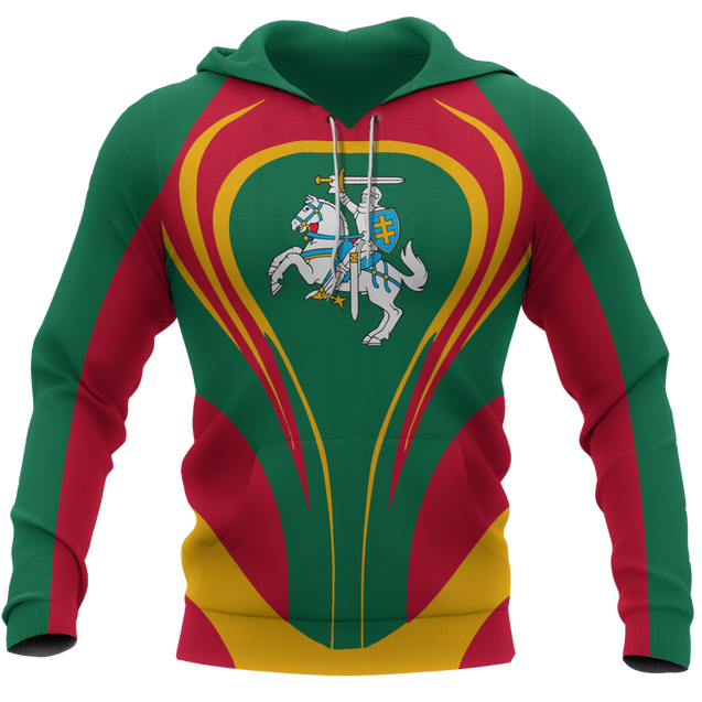 Lithuania Flag Hoodie Cannon Style-Apparel-Phaethon-Hoodie-S-Vibe Cosy™