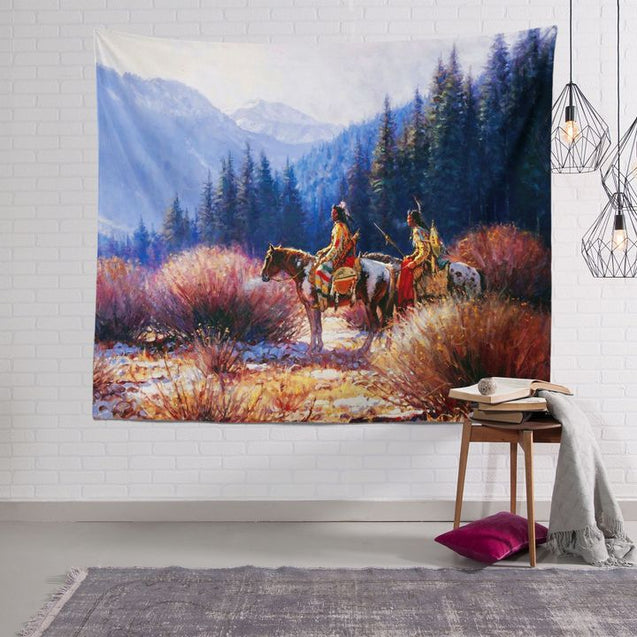 Native American 3D All Over Printed Tapestry