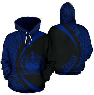 Samoa Polynesian Hoodie - Circle Style Blue Color-ALL OVER PRINT HOODIES (P)-Phaethon-Hoodie-S-Vibe Cosy™