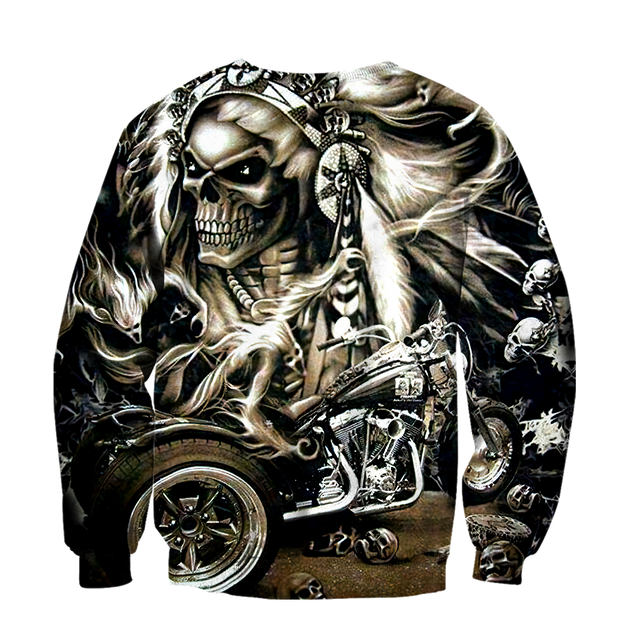 Skull Motorbike Boomber Jacket 3D All Over Printed Shirts For Men HHT21072006-LAM-Apparel-LAM-Sweatshirts-S-Vibe Cosy™