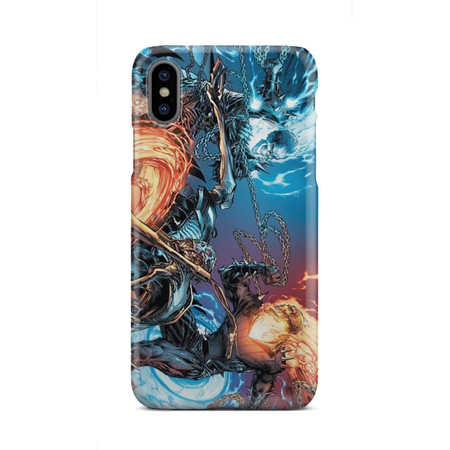 Ice and fire skull fighting phone case-Phone Case-wc-fulfillment-iPhone X-Vibe Cosy™