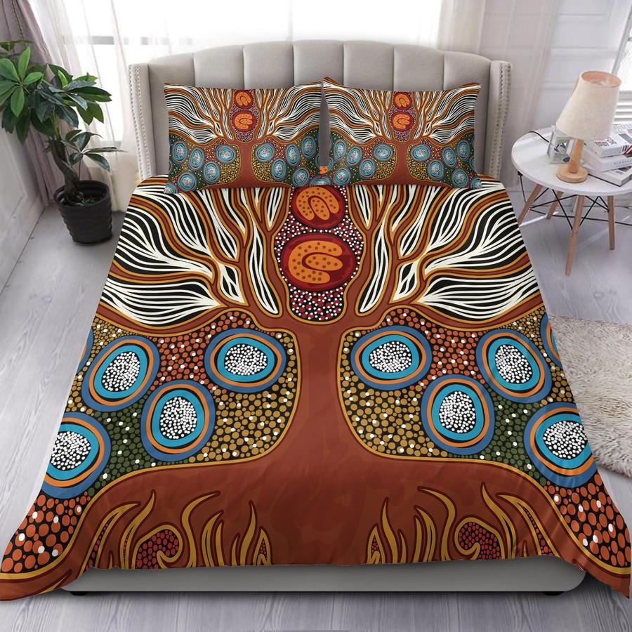 Aboriginal Duvet Cover Tree of life Australia Culture design print Bedding set