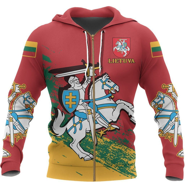 Lithuania Special Hoodie HP-Apparel-Phaethon-Zipped Hoodie-S-Vibe Cosy™