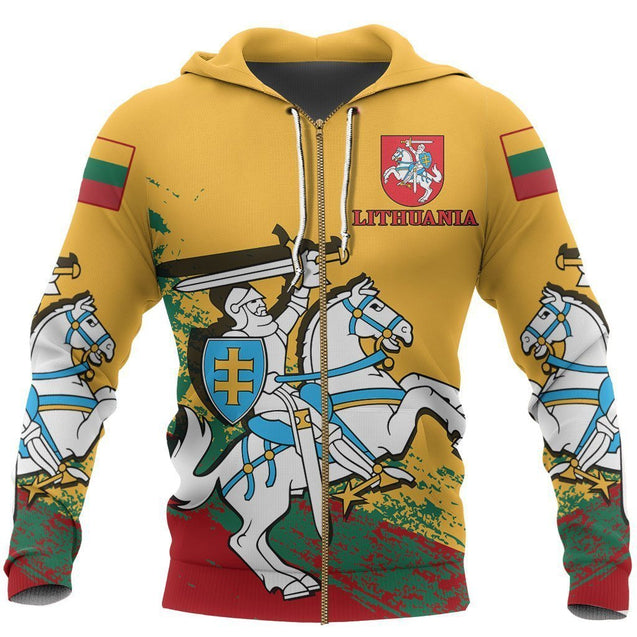 Lithuania Special Hoodie HP1-Apparel-Phaethon-Zipped Hoodie-S-Vibe Cosy™