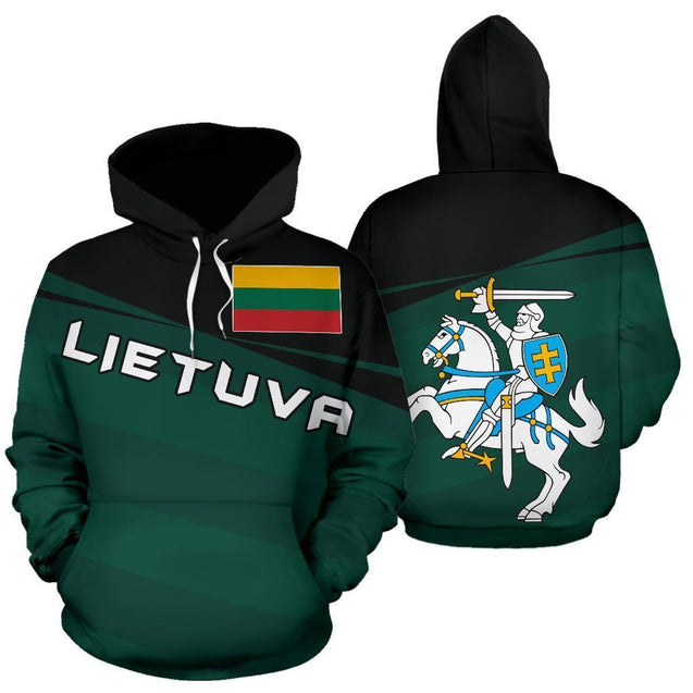 Lithuania Coat Of Arms Hoodie - Vivian Style 01-Apparel-Phaethon-Hoodie-S-Vibe Cosy™