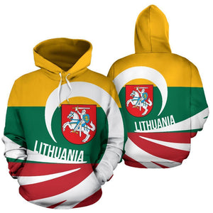 Lithuania Hoodie Flag Roll Into My Heart-Apparel-Phaethon-Hoodie-S-Vibe Cosy™