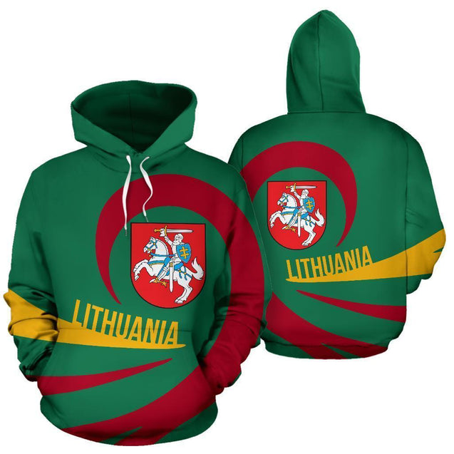 Lithuania Hoodie Coat Of Arms Roll Into My Heart 02-Apparel-Phaethon-Hoodie-S-Vibe Cosy™