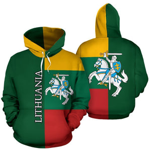 Lithuania Hoodie Flag Half-Apparel-Phaethon-Hoodie-S-Vibe Cosy™