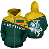 Lithuania Coat Of Arms Hoodie - Vivian Style-Apparel-Phaethon-Zipped Hoodie-S-Vibe Cosy™