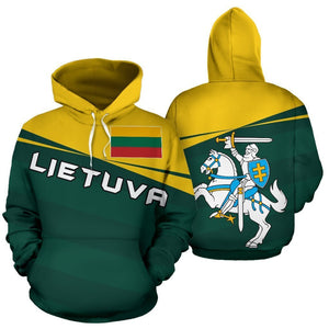 Lithuania Coat Of Arms Hoodie - Vivian Style-Apparel-Phaethon-Hoodie-S-Vibe Cosy™