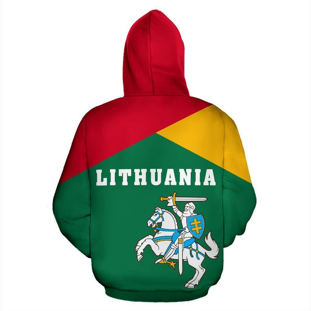 Lithuania Flag Hoodie - Stripes Style-Apparel-Phaethon-Hoodie-S-Vibe Cosy™