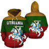 Lithuania Hoodie Knitted Flag-Apparel-Phaethon-Zipped Hoodie-S-Vibe Cosy™