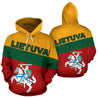 Lithuania Hoodie - Lietuva Hoodie Sport Flag Color-Apparel-Phaethon-Hoodie-S-Vibe Cosy™