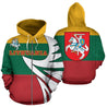 Lithuania Flag Hoodie - Coat Of Arms-Apparel-Phaethon-Zipped Hoodie-S-Vibe Cosy™