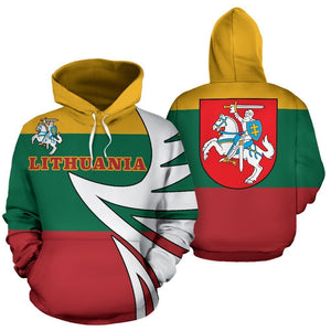 Lithuania Flag Hoodie - Coat Of Arms-Apparel-Phaethon-Hoodie-S-Vibe Cosy™