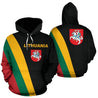 Lithuania Flag Hoodie-Apparel-Phaethon-Hoodie-S-Vibe Cosy™