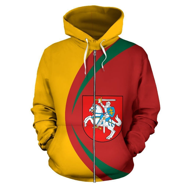 Lithuania Coat Of Arms All Over Print Hoodie-Apparel-Phaethon-Hoodie-S-Vibe Cosy™