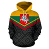 Lithuania Flag And Coat Of Arms Hoodie-Apparel-Phaethon-Hoodie-S-Vibe Cosy™