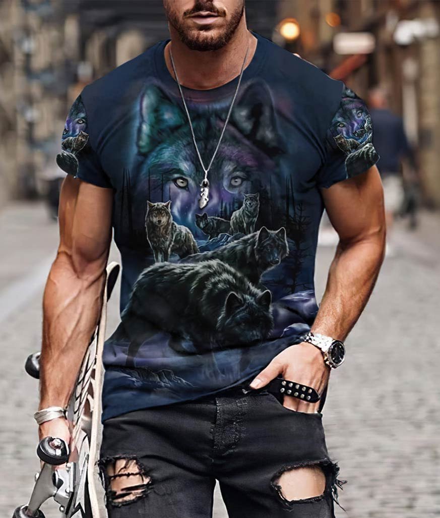 Wolf 3D All Over Printed Unisex Shirts No 03