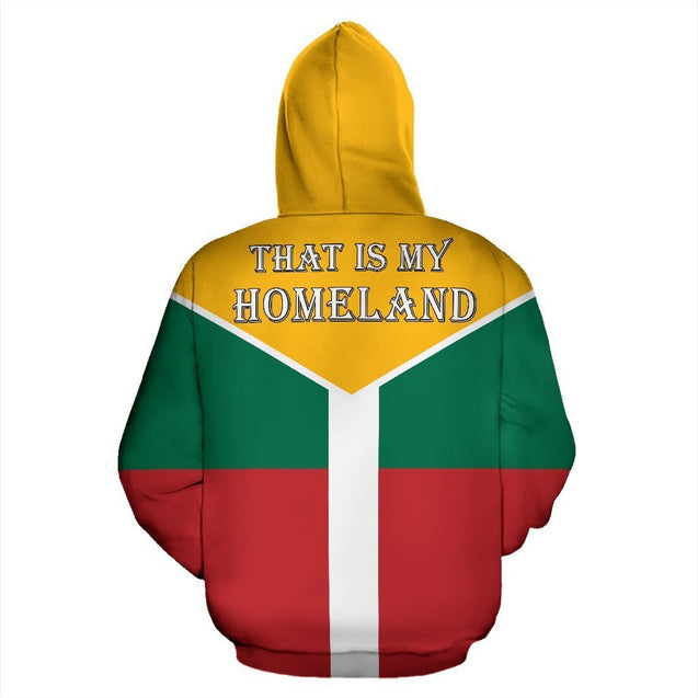 Lithuania (Lietuva) is My Homeland Hoodie-Apparel-Phaethon-Zipped Hoodie-S-Vibe Cosy™