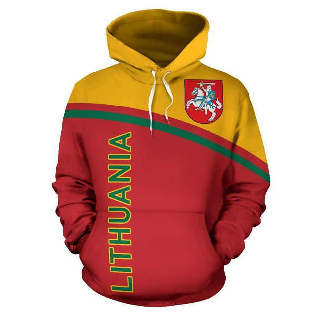 Lithuania All Over Hoodie - Curve Version-Apparel-Phaethon-Hoodie-S-Vibe Cosy™