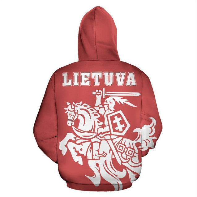 Lithuanian Vytis In Me All-Over Hoodie Red-Apparel-Phaethon-Zipped Hoodie-S-Vibe Cosy™