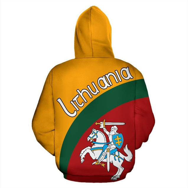 Lithuania Vytis Hoodie-Apparel-Phaethon-Zipped Hoodie-S-Vibe Cosy™