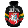 Lithuania Flag Wing Black Hoodie-Apparel-Phaethon-Hoodie-S-Vibe Cosy™