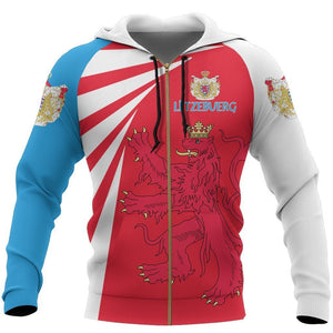 Luxembourg Lion Hoodie Coat Of Arms-Apparel-Phaethon-Hoodie-S-Vibe Cosy™