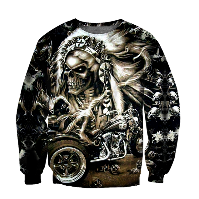 Skull Motorbike Boomber Jacket 3D All Over Printed Shirts For Men HHT21072006-LAM-Apparel-LAM-Sweatshirts-S-Vibe Cosy™