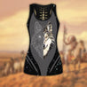 Wolf Native American 3D All Over Printed Legging + Hollow Tank