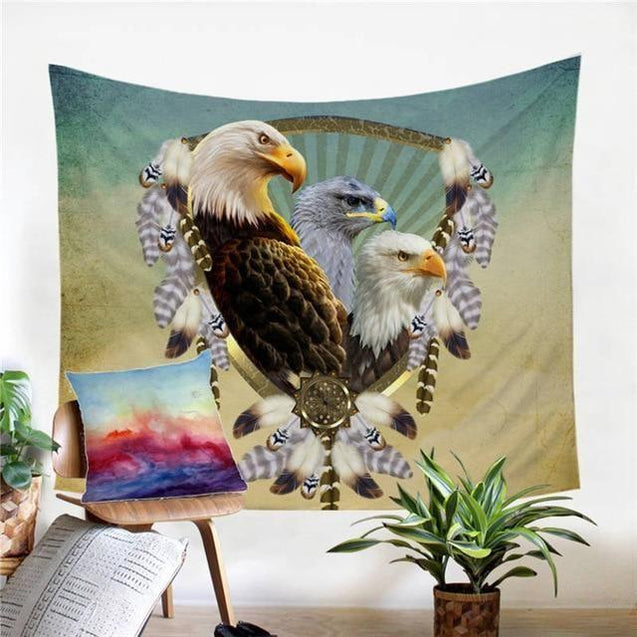 Native American 3D All Over Printed Tapestry