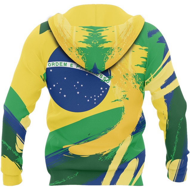 Brasil Athletic Spirit Pullover Hoodie-Apparel-Phaethon-Hoodie-S-Vibe Cosy™