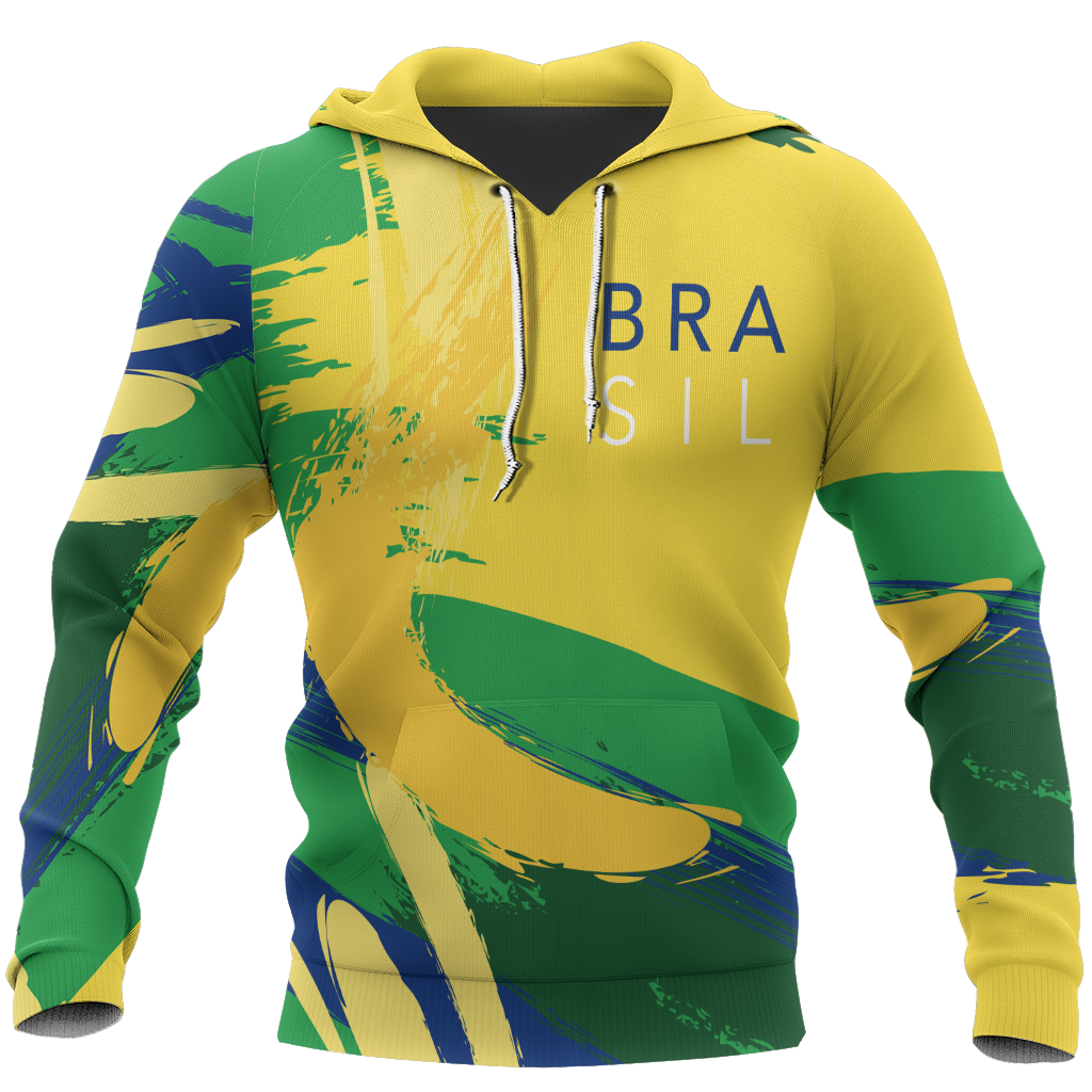 Brasil Athletic Spirit Pullover Hoodie-Apparel-Phaethon-Hoodie-S-Vibe Cosy™