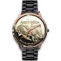 Australia koala rose gold watch NN8-ROSE GOLD WATCHES-HP Arts-Mens 40mm-Black Metal Link-Vibe Cosy™