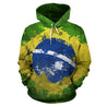 Brasil Hoodie - Brazil Flag Painting-Apparel-Phaethon-Hoodie-S-Vibe Cosy™