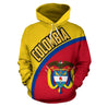 Colombia Hoodie Wave Flag Color-Apparel-Phaethon-Hoodie-S-Vibe Cosy™