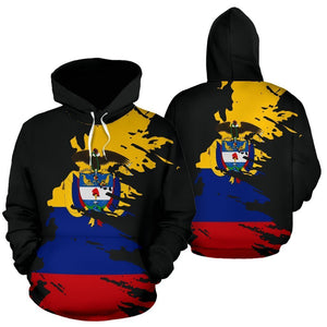 Colombia Hoodie Flag Painting-Apparel-Phaethon-Hoodie-S-Vibe Cosy™