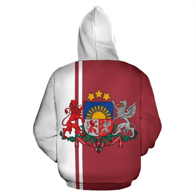 Latvia All Over Hoodie - Straight Version-Apparel-Phaethon-Hoodie-S-Vibe Cosy™