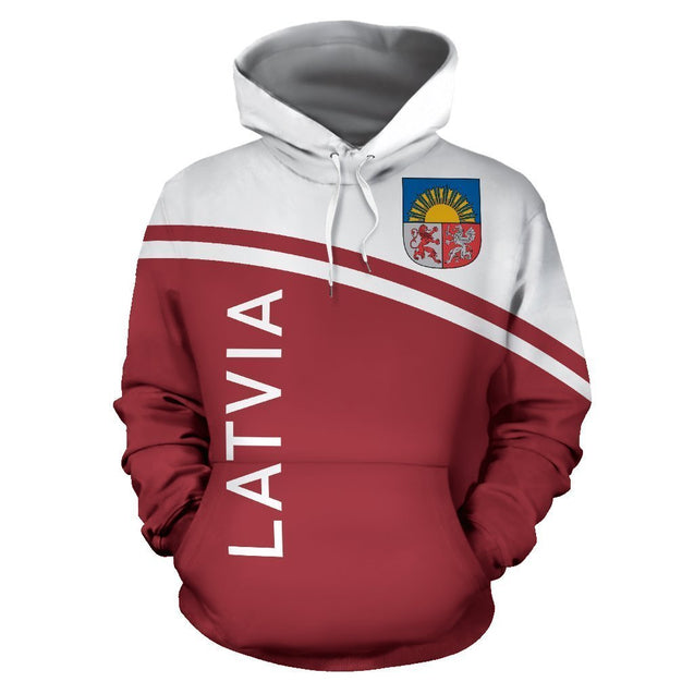 Latvia All Over Hoodie - Curve Version-Apparel-Phaethon-Hoodie-S-Vibe Cosy™