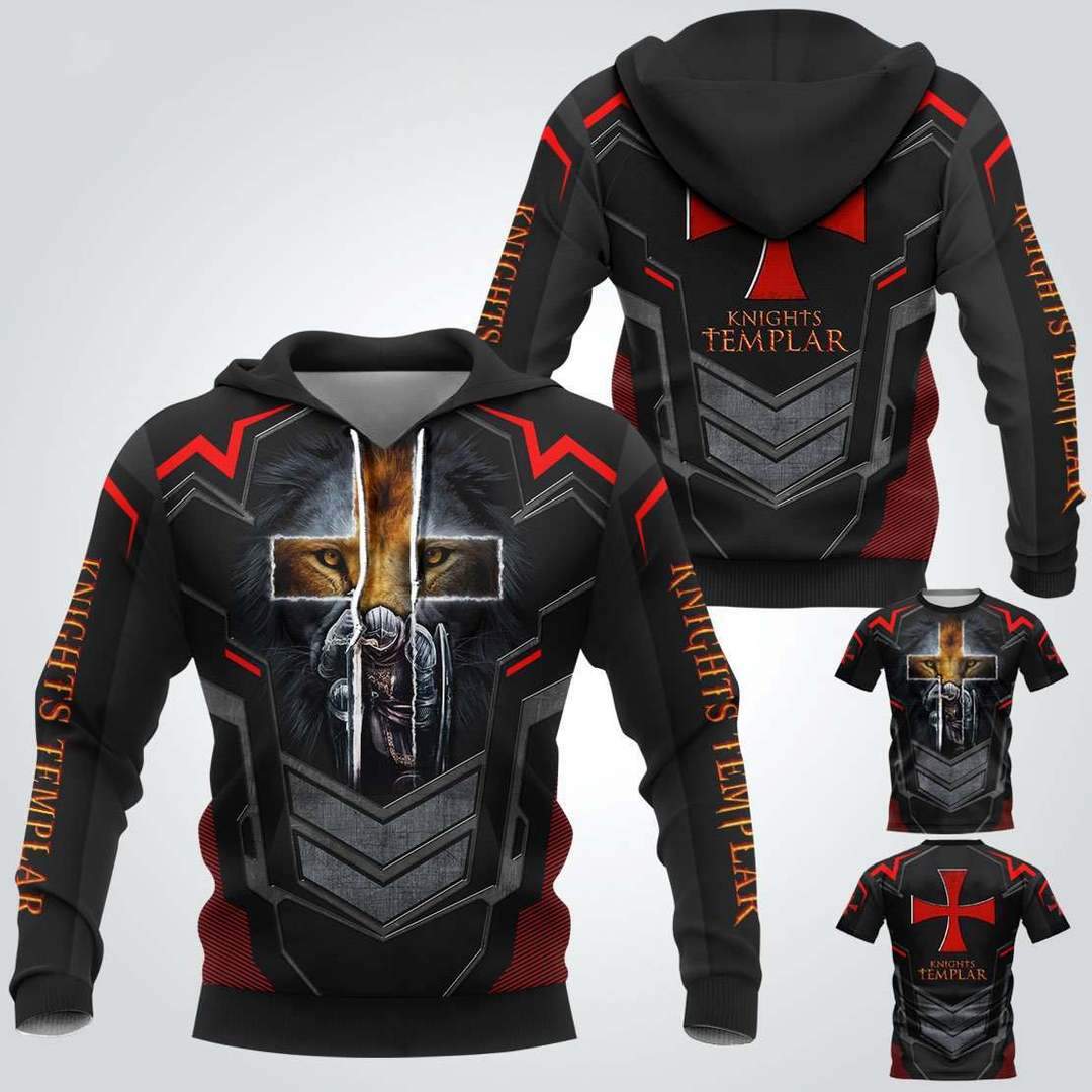 Knights Templar 3D Full Printing MP760-Apparel-MP-Hoodie-S-Vibe Cosy™